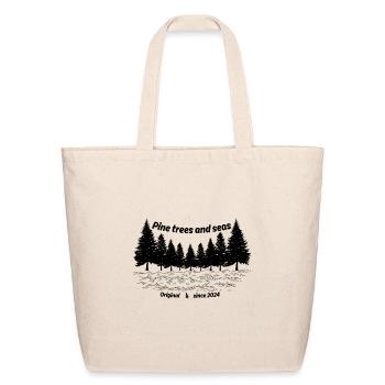 Pine trees and seas - Eco-Friendly Cotton Tote - natural - Front