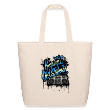 Keeping It Old School - Old School Boombox des années 80 - Sac fourre-tout en coton naturel - naturel - Devant