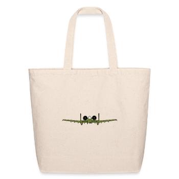 Retro Warplane A10 Thunderbolt Warthog Plane Fight - Eco-Friendly Cotton Tote - natural - Front