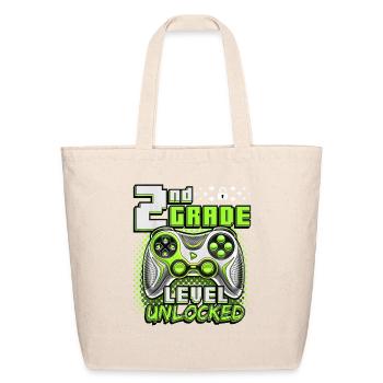 Back to School 2nd Grade Boys Gamer First Day Scho - Eco-Friendly Cotton Tote - natural - Front