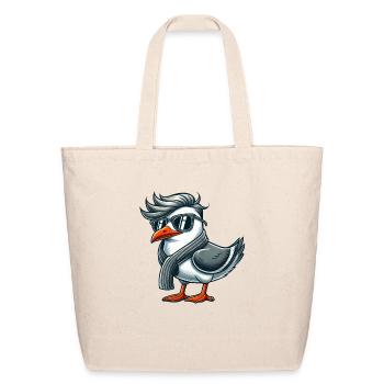 Cool seagull sunglasses summer North Sea Baltic - Eco-Friendly Cotton Tote - natural - Front