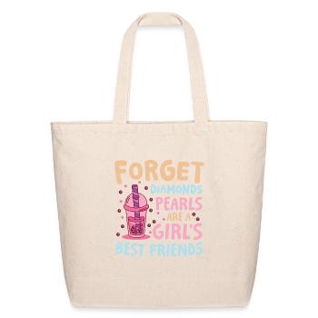 Funny Bubble Tea Saying for a Bubble tea drinker - Eco-Friendly Cotton Tote - natural - Front