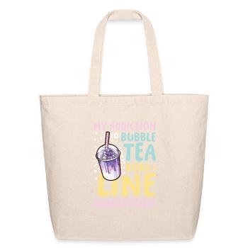 Funny Bubble Tea Saying for a Bubble tea drinker - Eco-Friendly Cotton Tote - natural - Front