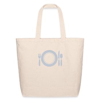 Meal Serves Plate Icon - Eco-Friendly Cotton Tote - natural - Front