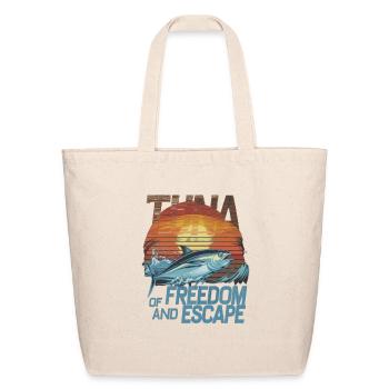 Ocean Depths and Tuna - Eco-Friendly Cotton Tote - natural - Front