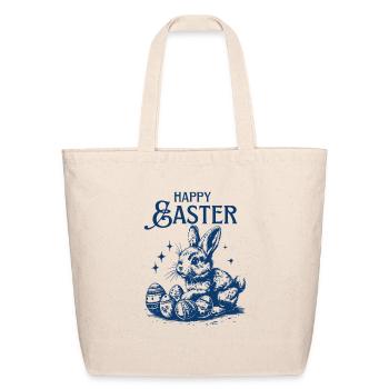 Happy Easter - Easter Bunny - Eco-Friendly Cotton Tote - natural - Front
