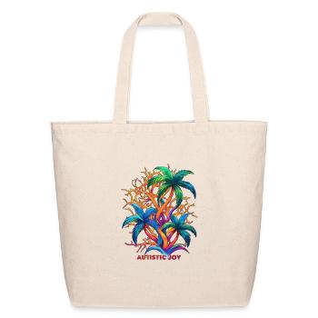 Neuroblossom Summer Palms Synapses - Eco-Friendly Cotton Tote - natural - Front