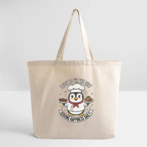 cute Penguin Chef-Funny Cartoon Daily Happiness - Eco-Friendly Cotton Tote
