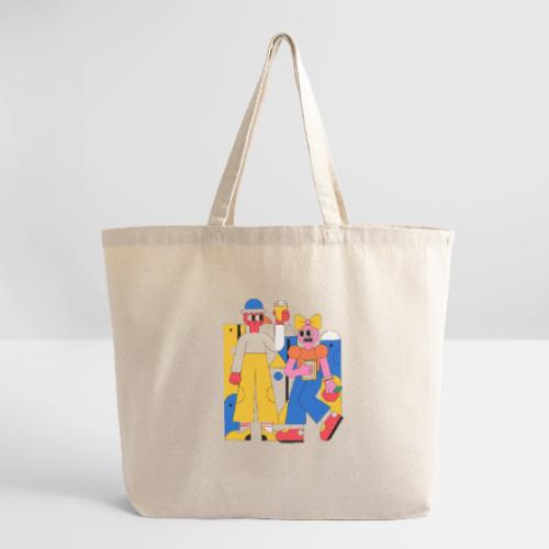 Bold Geometric Duo Pop Art - Eco-Friendly Cotton Tote