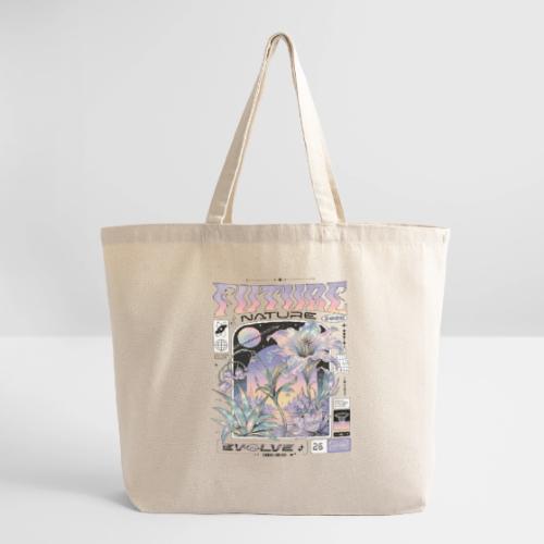 Future Nature Retro-Futuristic - Eco-Friendly Cotton Tote