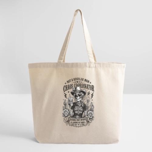 Chaos Coordinator Mom Skeleton Cowgirl - Eco-Friendly Cotton Tote