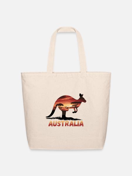 Australia Kangaroos for Australian - Eco-Friendly Cotton Tote - natural