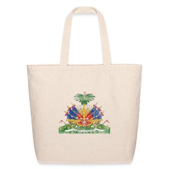 Haitian Coat of Arms Haiti Symbol - Eco-Friendly Cotton Tote - natural - Front