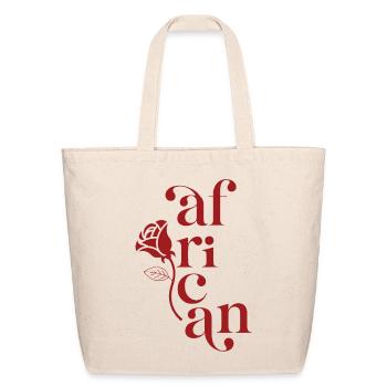 African Rose  - Eco-Friendly Cotton Tote - natural - Front