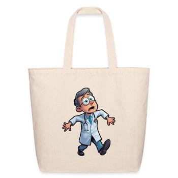 Anxious Doctor Cartoon - Eco-Friendly Cotton Tote - natural - Front