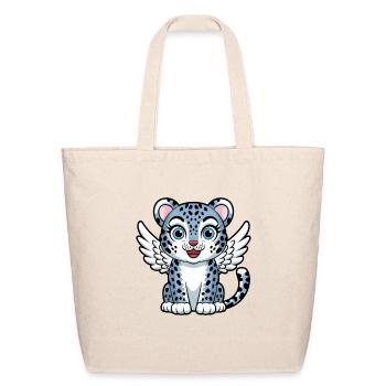 Blue tiger cat with angel wings dreamlike - Eco-Friendly Cotton Tote - natural - Front