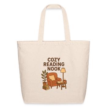Cozy Reading Nook Illustration - Eco-Friendly Cotton Tote - natural - Front