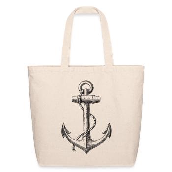 anchor - Eco-Friendly Cotton Tote - natural - Front