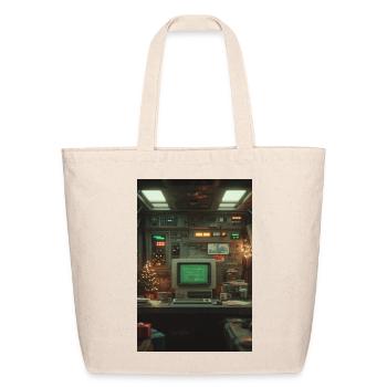 Retro Computer Console Christmas Glow - Eco-Friendly Cotton Tote - natural - Front