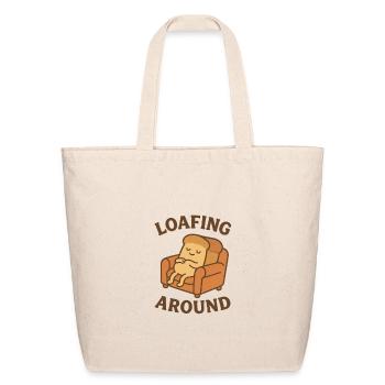 Loafing Around - Eco-Friendly Cotton Tote - natural - Front