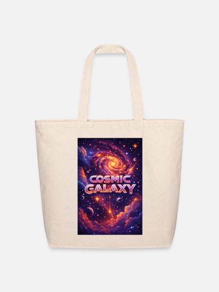 Cosmic Galaxy Themed Tops for Winter - Eco-Friendly Cotton Tote - natural