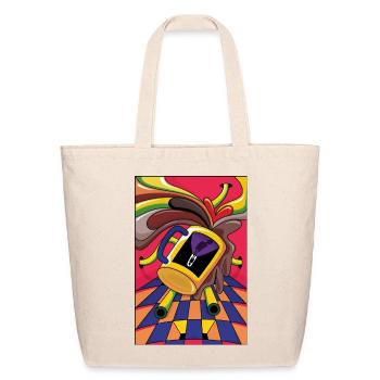 Psychedelic Coffee Cascade - Eco-Friendly Cotton Tote - natural - Front