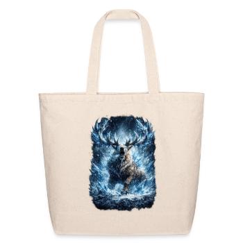 Frost Wolf Howl - Eco-Friendly Cotton Tote - natural - Front