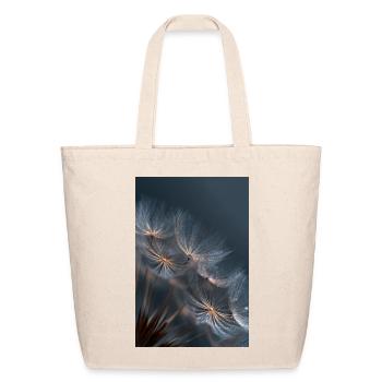Dawn Dew on Dandelion Seeds - Eco-Friendly Cotton Tote - natural - Front