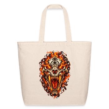 Tiger skull - Eco-Friendly Cotton Tote - natural - Front