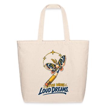 Little Wings Loud Dreams - Eco-Friendly Cotton Tote - natural - Front