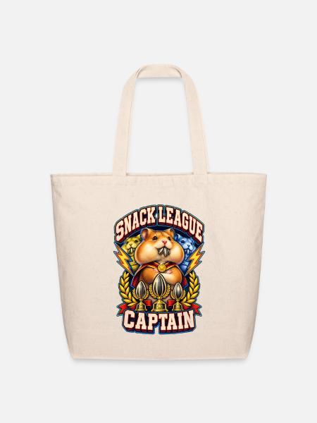 Snack League Captain Hamster - Eco-Friendly Cotton Tote - natural