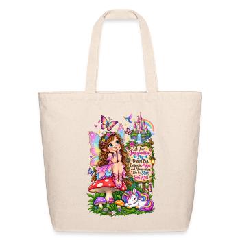 Magical Fairy World – Let Your Imagination Fly - Eco-Friendly Cotton Tote - natural - Front