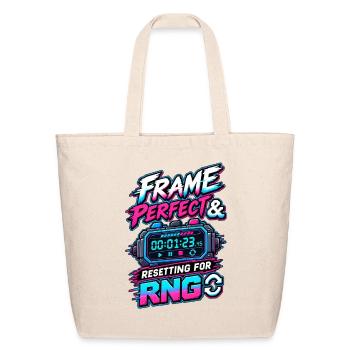 Frame Perfect Resetting For RNG Speedrunner Gaming - Eco-Friendly Cotton Tote - natural - Front