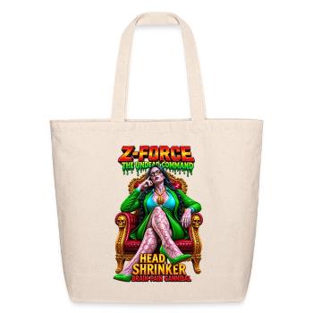 Z-FORCE: HEAD SHRINKER  - Eco-Friendly Cotton Tote - natural - Front