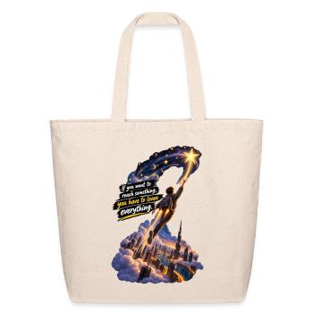 Reach for the Starbound City - Eco-Friendly Cotton Tote - natural - Front