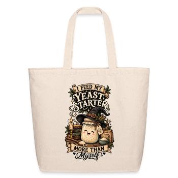 Sourdough Baking Witch Tee - Eco-Friendly Cotton Tote - natural - Front