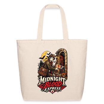 Midnight Blood Express — Vampire Courier Halloween - Eco-Friendly Cotton Tote - natural - Front