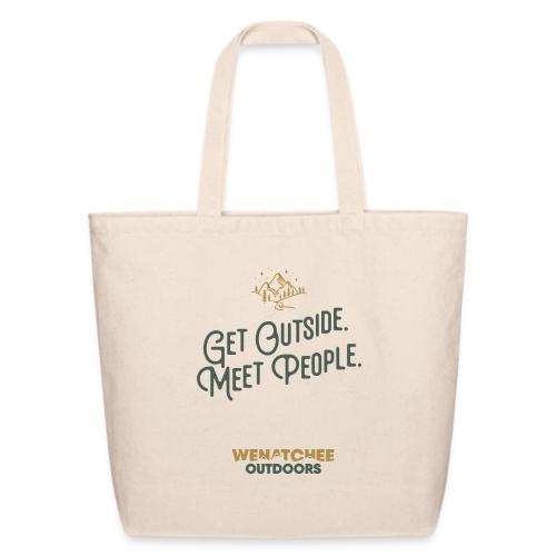 Get Outside. Meet People. Two Tone. - Eco-Friendly Cotton Tote
