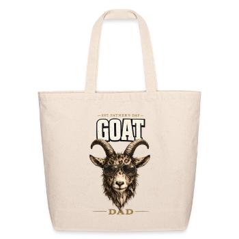 GOAT Dad Fathers Day Tee - Eco-Friendly Cotton Tote - natural - Front