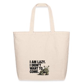 lazy snail - Eco-Friendly Cotton Tote - natural - Front