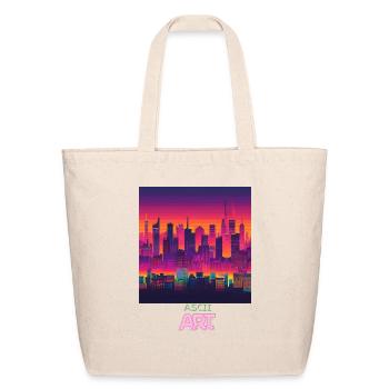 ASCII Art Cityscape - Eco-Friendly Cotton Tote - natural - Front