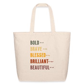 Bold Brave Blessed Brilliant Beautiful Woman - Eco-Friendly Cotton Tote - natural - Front