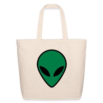 Alien Face - Eco-Friendly Cotton Tote - natural - Front