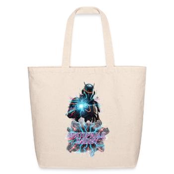 Unstoppable Energy Armor Neon Burst - Eco-Friendly Cotton Tote - natural - Front