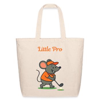 Mouse Golfer - Eco-Friendly Cotton Tote - natural - Front