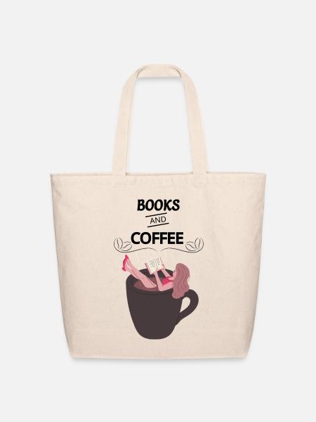 Cozy Cup Reading Escape - Eco-Friendly Cotton Tote - natural