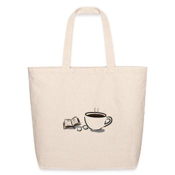 Coffee & Reading Moment - Eco-Friendly Cotton Tote - natural - Front