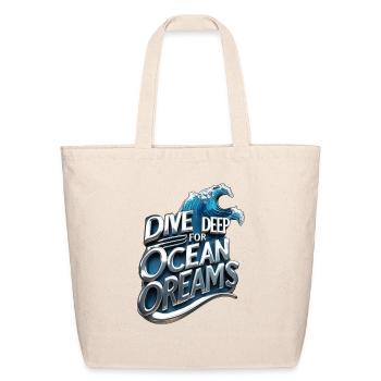 Ocean Dream Depths Wave Reverie - Eco-Friendly Cotton Tote - natural - Front