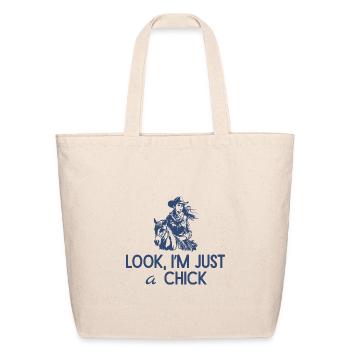 Look, I'm Just a Chick - Eco-Friendly Cotton Tote - natural - Front