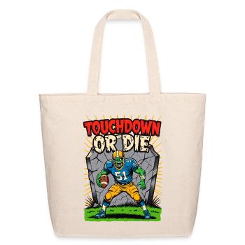 Terrifying zombie American football player - Eco-Friendly Cotton Tote - natural - Front